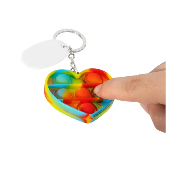 Push Pop Bubble Heart Fidget Sensory Keychain... from ASI 79530 Prime Line