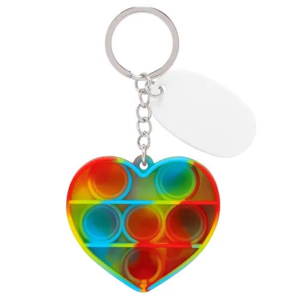 Push Pop Bubble Heart Fidget Sensory Keychain... from ASI 79530 Prime Line