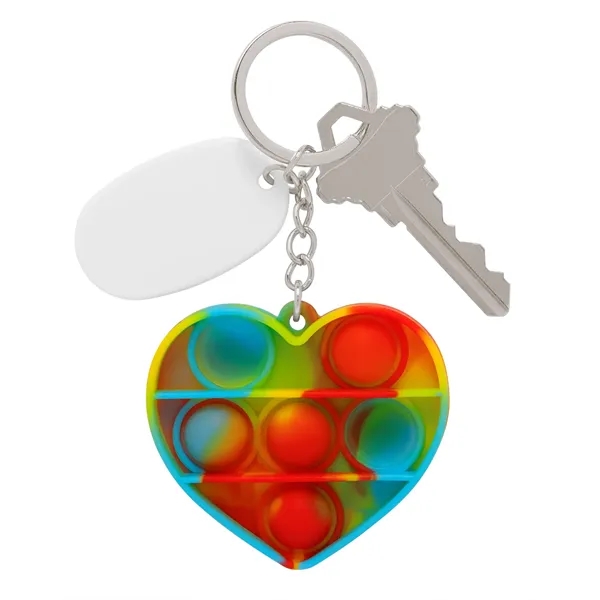 Push Pop Bubble Heart Fidget Sensory Keychain... from ASI 79530 Prime Line
