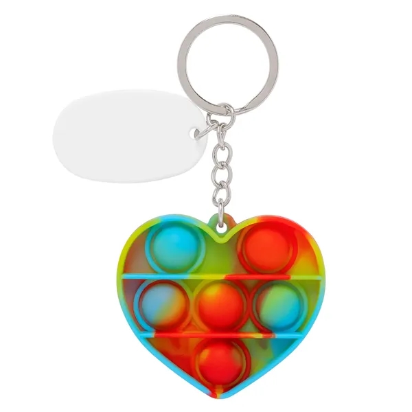 Push Pop Bubble Heart Fidget Sensory Keychain... from ASI 79530 Prime Line
