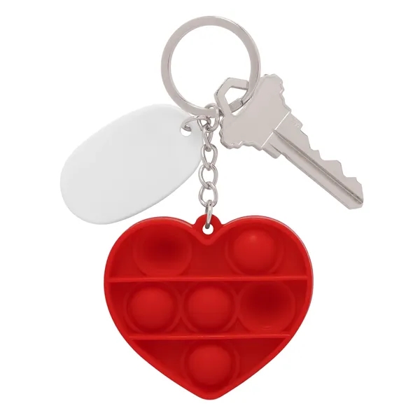 Push Pop Bubble Heart Fidget Sensory Keychain... from ASI 79530 Prime Line