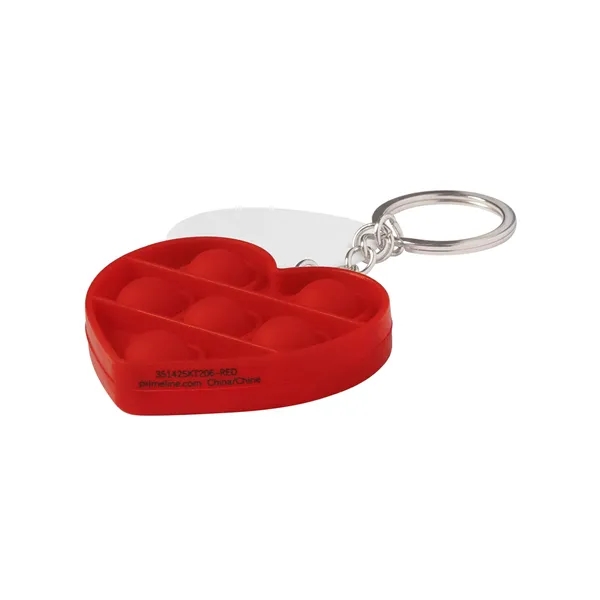 Push Pop Bubble Heart Fidget Sensory Keychain... from ASI 79530 Prime Line