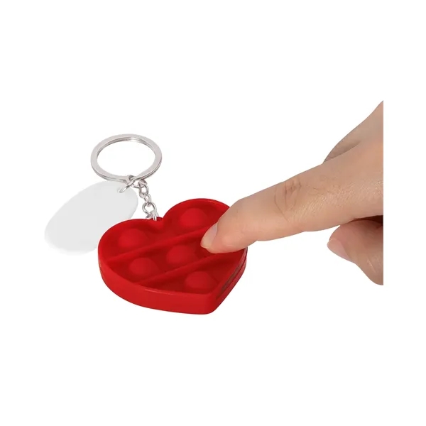 Push Pop Bubble Heart Fidget Sensory Keychain... from ASI 79530 Prime Line