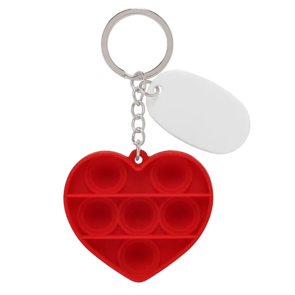 Push Pop Bubble Heart Fidget Sensory Keychain... from ASI 79530 Prime Line