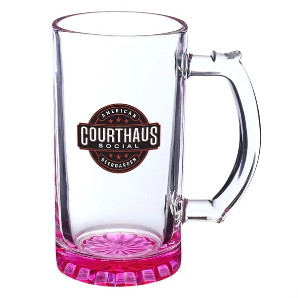 16 oz. star-bottom sports beer mug with handy thumb grip.... from ASI 68507 The Magnet Group / Benchmark Crystal & Clocks