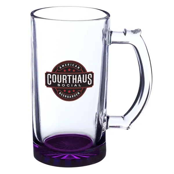 16 oz. star-bottom sports beer mug with handy thumb grip.... from ASI 68507 The Magnet Group / Benchmark Crystal & Clocks