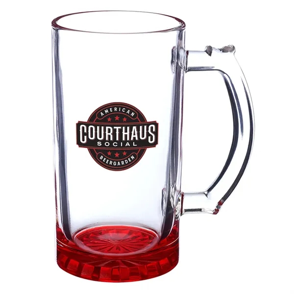 16 oz. star-bottom sports beer mug with handy thumb grip.... from ASI 68507 The Magnet Group / Benchmark Crystal & Clocks