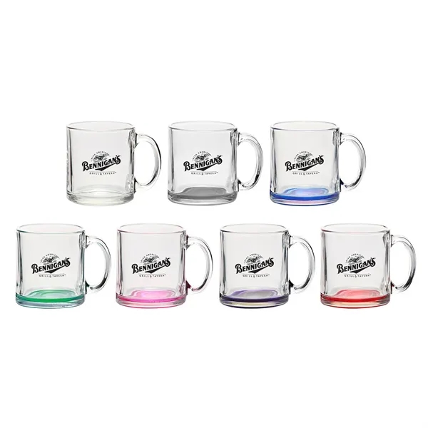 13 oz. clear glass coffee mug with an easy to hold... from ASI 68507 The Magnet Group / Benchmark Crystal & Clocks