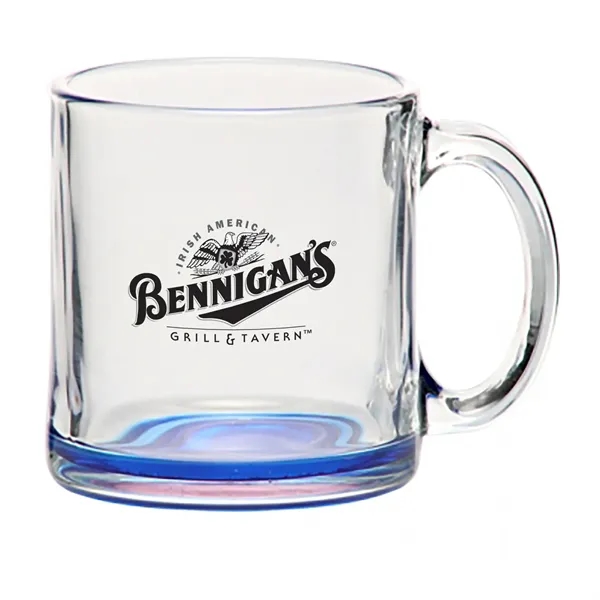 13 oz. clear glass coffee mug with an easy to hold... from ASI 68507 The Magnet Group / Benchmark Crystal & Clocks