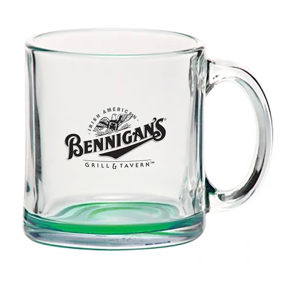 13 oz. clear glass coffee mug with an easy to hold... from ASI 68507 The Magnet Group / Benchmark Crystal & Clocks