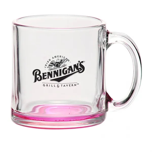 13 oz. clear glass coffee mug with an easy to hold... from ASI 68507 The Magnet Group / Benchmark Crystal & Clocks