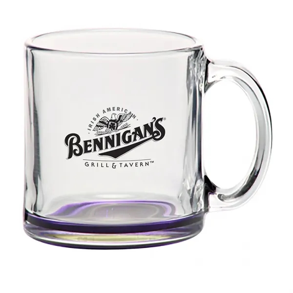 13 oz. clear glass coffee mug with an easy to hold... from ASI 68507 The Magnet Group / Benchmark Crystal & Clocks