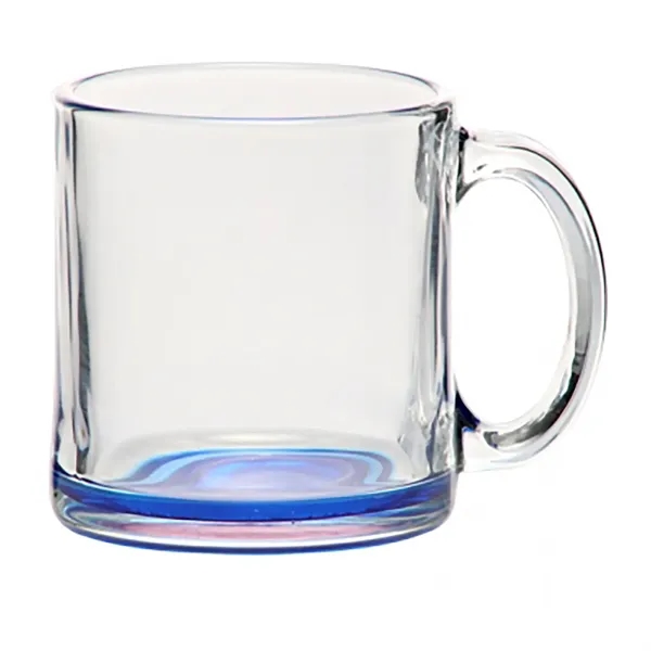 13 oz. clear glass coffee mug with an easy to hold... from ASI 68507 The Magnet Group / Benchmark Crystal & Clocks