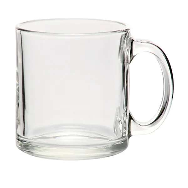 13 oz. clear glass coffee mug with an easy to hold... from ASI 68507 The Magnet Group / Benchmark Crystal & Clocks