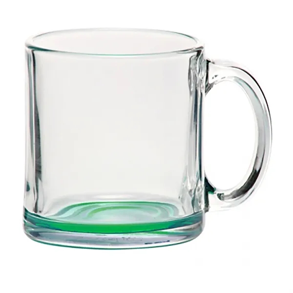 13 oz. clear glass coffee mug with an easy to hold... from ASI 68507 The Magnet Group / Benchmark Crystal & Clocks