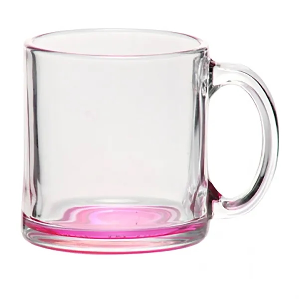 13 oz. clear glass coffee mug with an easy to hold... from ASI 68507 The Magnet Group / Benchmark Crystal & Clocks