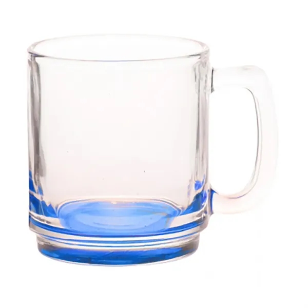 9 oz. clear glass coffee mug with oversized handle.... from ASI 68507 The Magnet Group / Benchmark Crystal & Clocks