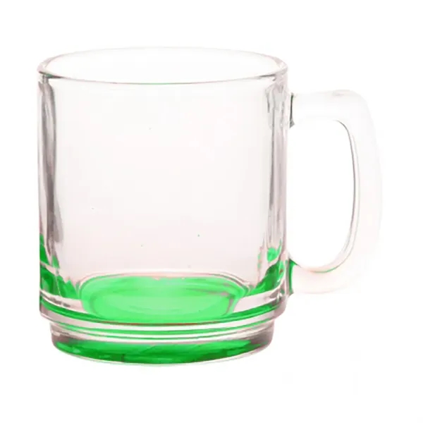 9 oz. clear glass coffee mug with oversized handle.... from ASI 68507 The Magnet Group / Benchmark Crystal & Clocks