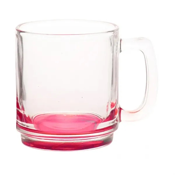 9 oz. clear glass coffee mug with oversized handle.... from ASI 68507 The Magnet Group / Benchmark Crystal & Clocks