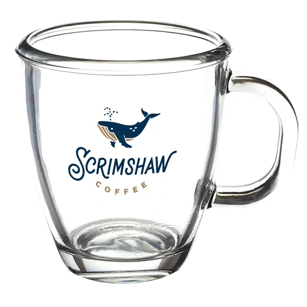 11.75 oz. clear coffee mug with handle and smooth rounded rim.... from ASI 68507 The Magnet Group / Benchmark Crystal & Clocks