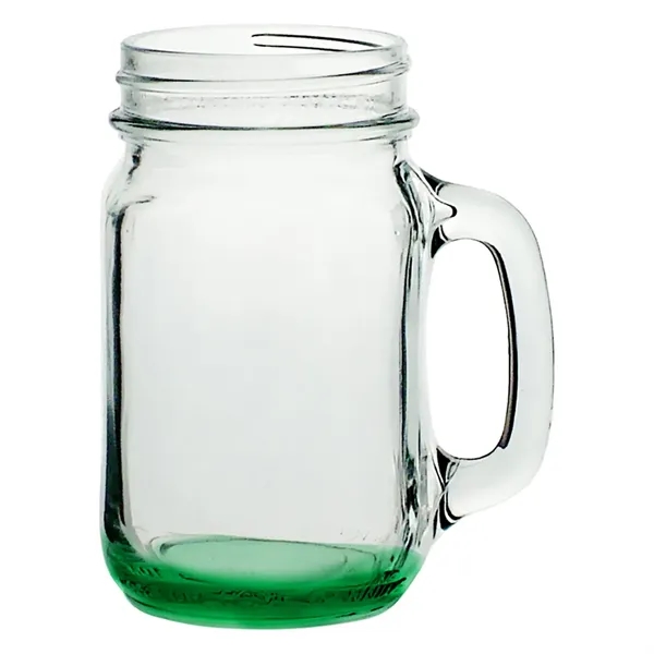 16 oz. clear glass mason jar with handle.... from ASI 68507 The Magnet Group / Benchmark Crystal & Clocks