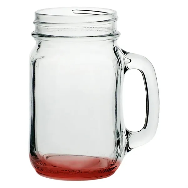 16 oz. clear glass mason jar with handle.... from ASI 68507 The Magnet Group / Benchmark Crystal & Clocks