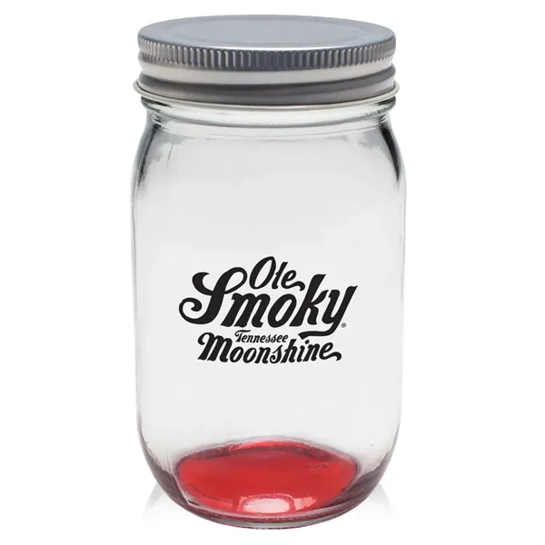 16 oz. canning Mason jar with secure aluminum lid.... from ASI 68507 The Magnet Group / Benchmark Crystal & Clocks