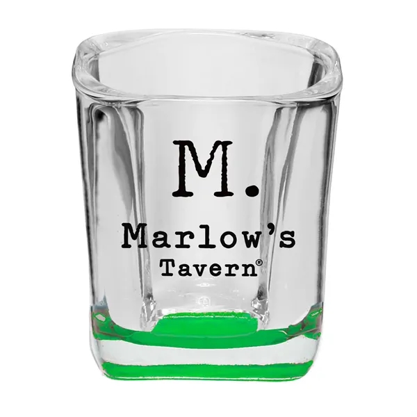 2 oz. square shot glass.... from ASI 68507 The Magnet Group / Benchmark Crystal & Clocks