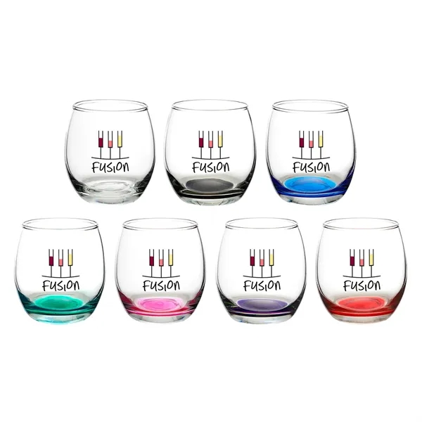 11.5 oz. stemless wine glass with a round complexion and ridged... from ASI 68507 The Magnet Group / Benchmark Crystal & Clocks