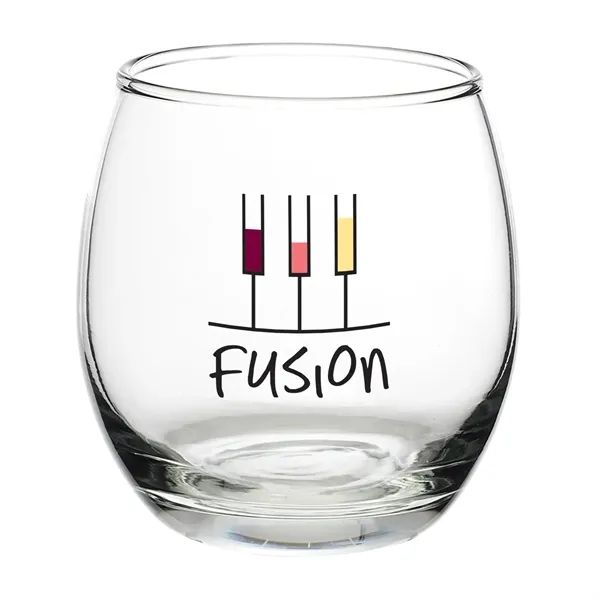 11.5 oz. stemless wine glass with a round complexion and ridged... from ASI 68507 The Magnet Group / Benchmark Crystal & Clocks