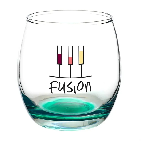 11.5 oz. stemless wine glass with a round complexion and ridged... from ASI 68507 The Magnet Group / Benchmark Crystal & Clocks