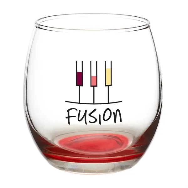 11.5 oz. stemless wine glass with a round complexion and ridged... from ASI 68507 The Magnet Group / Benchmark Crystal & Clocks