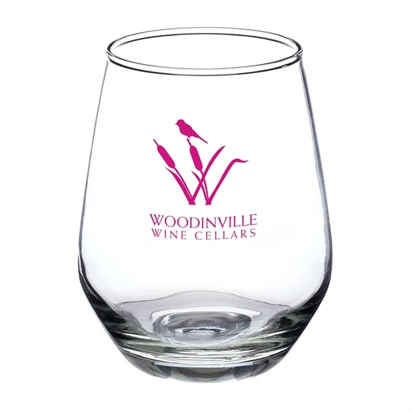 12 oz. wine glass with stemless design.... from ASI 68507 The Magnet Group / Benchmark Crystal & Clocks