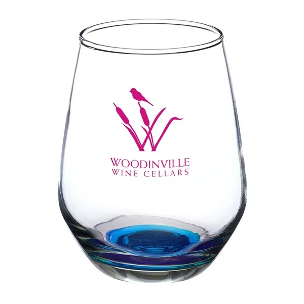 12 oz. wine glass with stemless design.... from ASI 68507 The Magnet Group / Benchmark Crystal & Clocks