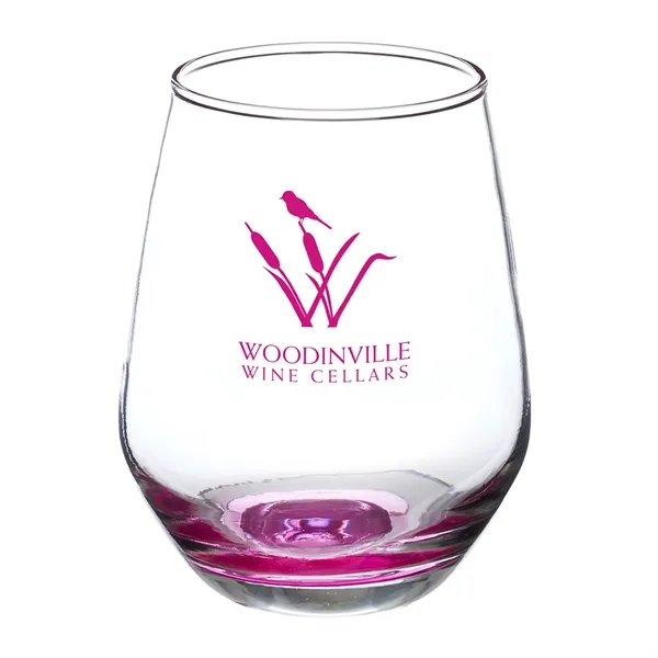12 oz. wine glass with stemless design.... from ASI 68507 The Magnet Group / Benchmark Crystal & Clocks