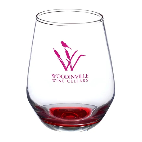 12 oz. wine glass with stemless design.... from ASI 68507 The Magnet Group / Benchmark Crystal & Clocks