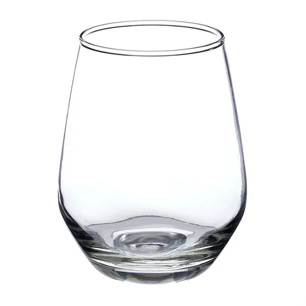 12 oz. wine glass with stemless design.... from ASI 68507 The Magnet Group / Benchmark Crystal & Clocks