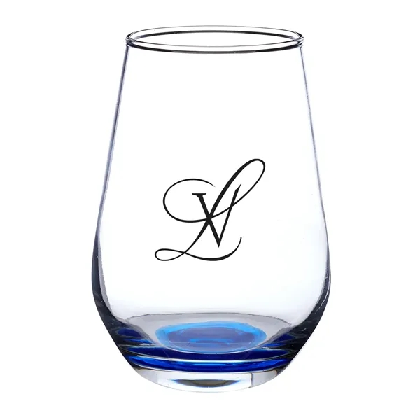 16 oz. wine glass with a stemless, clear, orb-like design with... from ASI 68507 The Magnet Group / Benchmark Crystal & Clocks