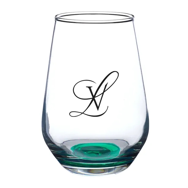 16 oz. wine glass with a stemless, clear, orb-like design with... from ASI 68507 The Magnet Group / Benchmark Crystal & Clocks