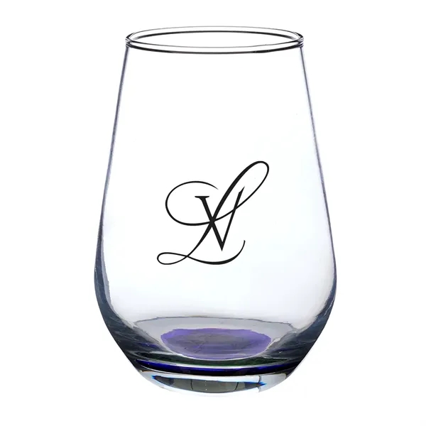16 oz. wine glass with a stemless, clear, orb-like design with... from ASI 68507 The Magnet Group / Benchmark Crystal & Clocks