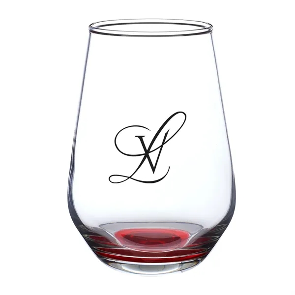 16 oz. wine glass with a stemless, clear, orb-like design with... from ASI 68507 The Magnet Group / Benchmark Crystal & Clocks
