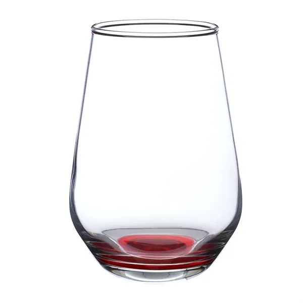 16 oz. wine glass with a stemless, clear, orb-like design with... from ASI 68507 The Magnet Group / Benchmark Crystal & Clocks