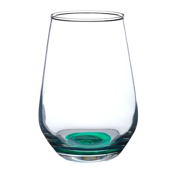 16 oz. wine glass with a stemless, clear, orb-like design with... from ASI 68507 The Magnet Group / Benchmark Crystal & Clocks