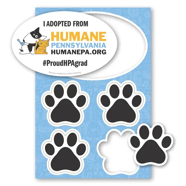 2 in 1 Oval Car Magnet with 4 Paw Prints.... from ASI 68507 The Magnet Group / Magnet LLC™