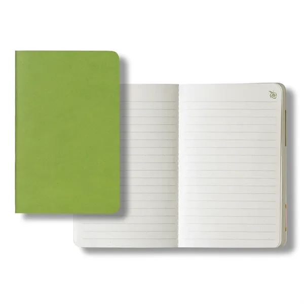 64-page, apple-scented, saddle-stitched journal with green ruled paper and back pocket... from ASI 68507 The Magnet Group / Castelli