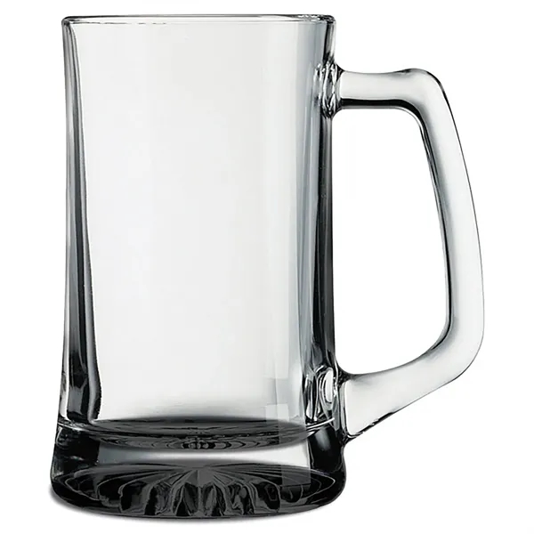 25 oz. glass beer mug with a thick protruding star-bottom base.... from ASI 68507 The Magnet Group / Benchmark Crystal & Clocks