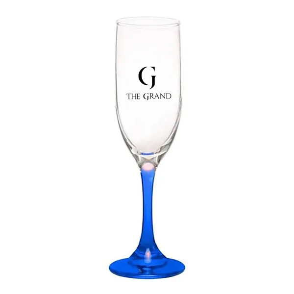 6.25 oz. champagne flute glass with a  strong sturdy base,... from ASI 68507 The Magnet Group / Benchmark Crystal & Clocks