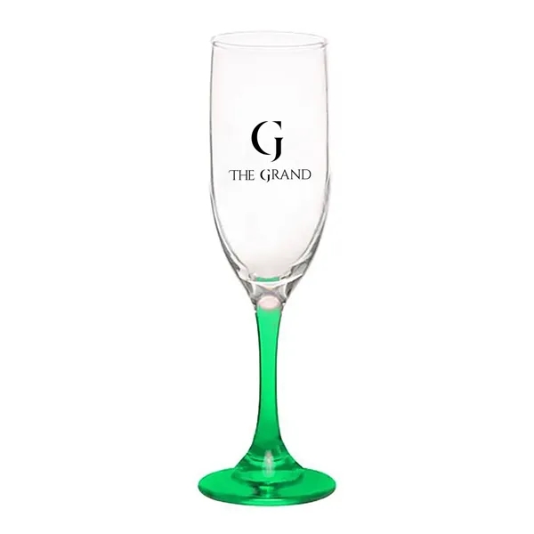 6.25 oz. champagne flute glass with a  strong sturdy base,... from ASI 68507 The Magnet Group / Benchmark Crystal & Clocks