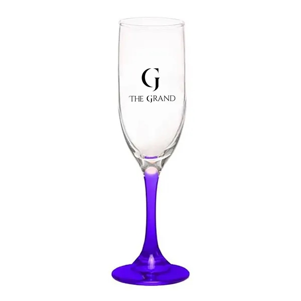 6.25 oz. champagne flute glass with a  strong sturdy base,... from ASI 68507 The Magnet Group / Benchmark Crystal & Clocks