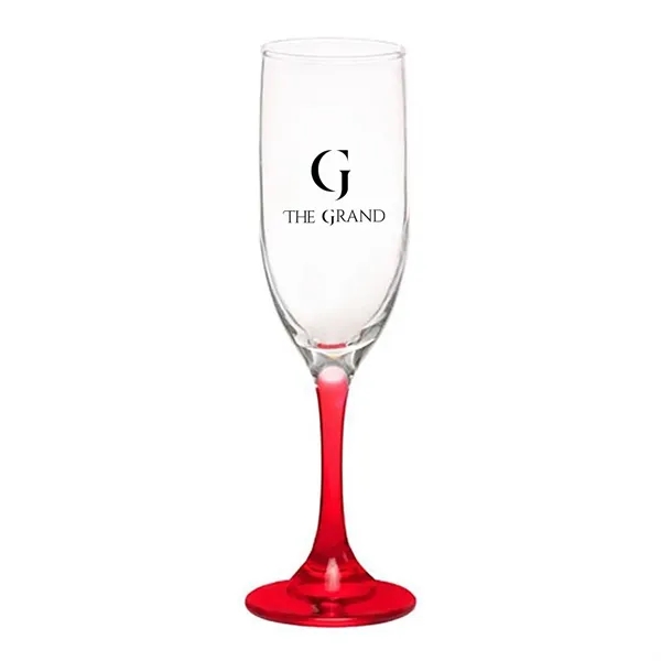 6.25 oz. champagne flute glass with a  strong sturdy base,... from ASI 68507 The Magnet Group / Benchmark Crystal & Clocks